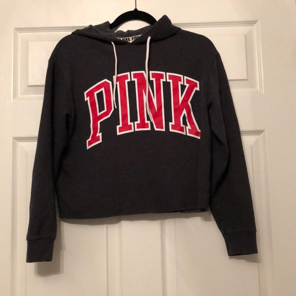 VICTORIA SECRET PINK HOODIE RED LETTERING